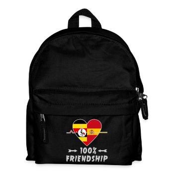 Uganda and Spain 100% friendship - Kids' Backpack - black - Front
