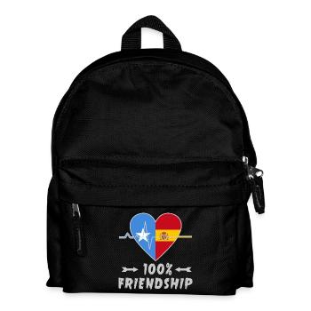 Somalia und Spanien 100% Freundschaft - Kinder Rucksack - Schwarz - Vorne