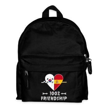 South Korea and Spain 100% friendship - Kids' Backpack - black - Front