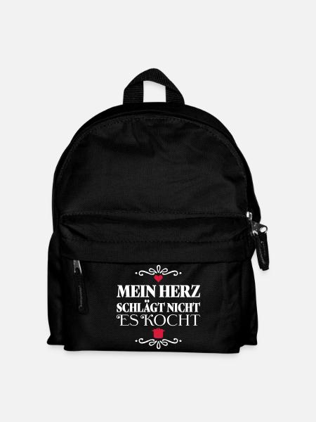 Lustige Sprüche für alle die gern kochen - Kinder Rucksack - Schwarz