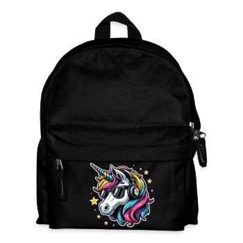 Unicorn Headphones Sunglasses Cool - Kids' Backpack - black - Front