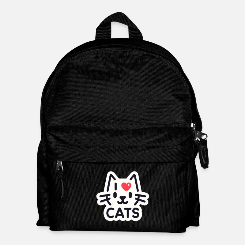 Charming cat love - Kids' Backpack - black