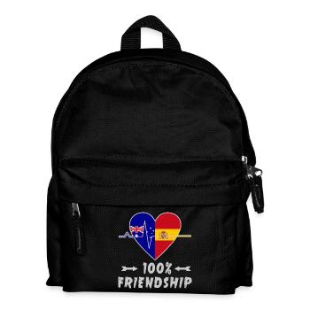 Australien und Spanien 100% Freundschaft - Kinder Rucksack - Schwarz - Vorne