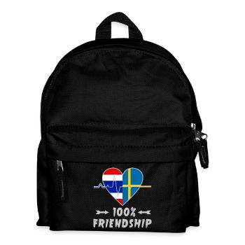 Thailand und Schweden 100% Freundschaft - Kinder Rucksack - Schwarz - Vorne