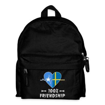 Somalia und Schweden 100% Freundschaft - Kinder Rucksack - Schwarz - Vorne