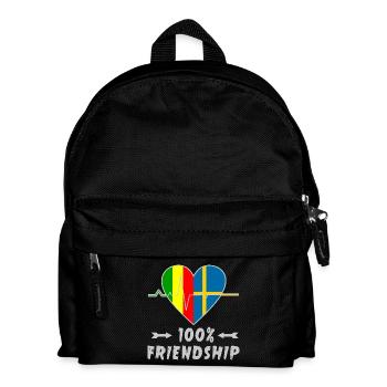 Mali and Sweden 100% friendship - Kids' Backpack - black - Front