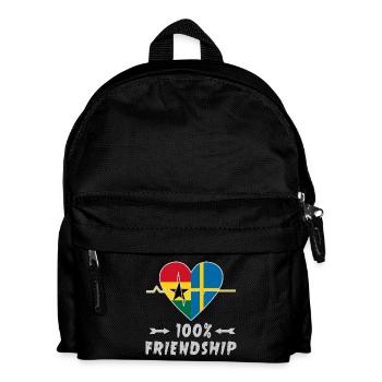 Ghana and Sweden 100% friendship - Kids' Backpack - black - Front