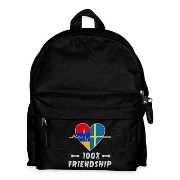 Armenien und Schweden 100% Freundschaft - Kinder Rucksack - Schwarz - Vorne