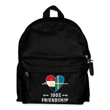 Ägypten und Schweden 100% Freundschaft - Kinder Rucksack - Schwarz - Vorne