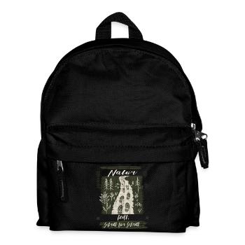 Natur heilt schritt für schritt- Motivation - Kinder Rucksack - Schwarz - Vorne