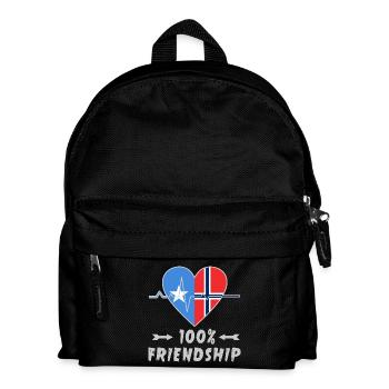 Somalia und Norwegen 100% Freundschaft - Kinder Rucksack - Schwarz - Vorne