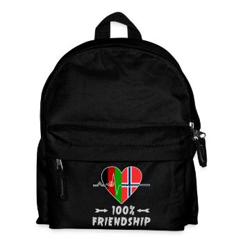 Afghanistan und Norwegen 100% Freundschaft - Kinder Rucksack - Schwarz - Vorne