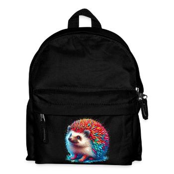 Igel - Kinder Rucksack - Schwarz - Vorne