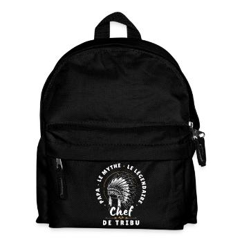 Papa le mythe le légendaire Chef de tribu - Sac à dos Enfant - noir - Devant