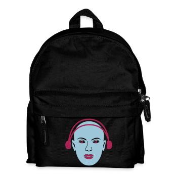 Alien écoute de la musique - Sac à dos Enfant - noir - Devant
