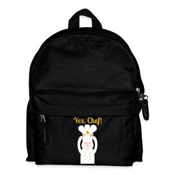 Ja, Chefkoch! l Text - Kinder Rucksack - Schwarz - Vorne