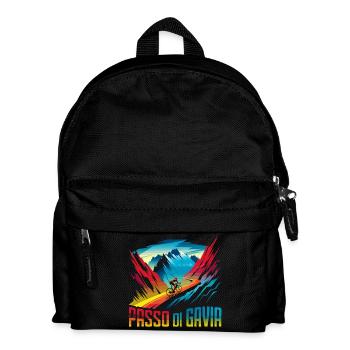 Gavia-Pass - Legendärer Aufstieg - Italien - Kinder Rucksack - Schwarz - Vorne
