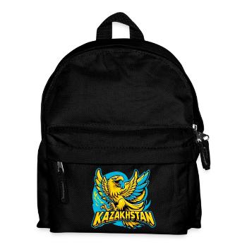 Kazakhstan Aigle Armoiries Emblème Drapeau Cadeau - Sac à dos Enfant - noir - Devant
