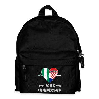 Nigeria and Croatia 100% friendship - Kids' Backpack - black - Front