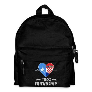 Somalia und Kroatien 100% Freundschaft - Kinder Rucksack - Schwarz - Vorne
