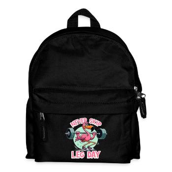 Leg Day Flamingo Leg Workout Funny Gym Gift - Kids' Backpack - black - Front