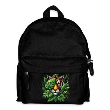 Tiger in the jungle with wilderness and nature - Kids' Backpack - black - Front