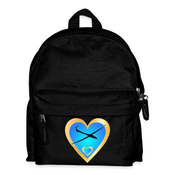 GLIDER PILOT HEART AIR SPORTS - Kids' Backpack - black - Front