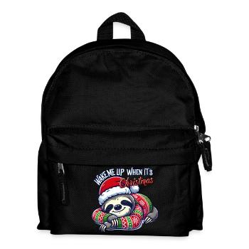 Wake Me Up When Its Christmas - Kids' Backpack - black - Front