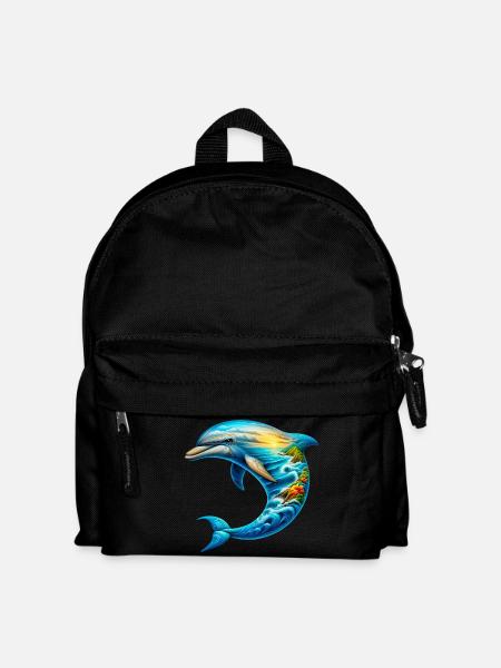 Delfin - Kinder Rucksack - Schwarz