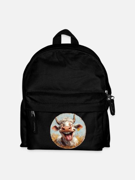 Lachende Kuh in schönen Farben - Kinder Rucksack - Schwarz