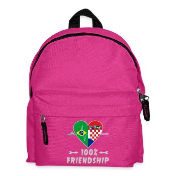 100 % amitié entre le Brésil et la Croatie - Sac à dos Enfant - fuchsia - Devant