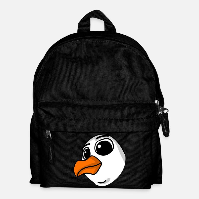 Möwe Kopf - Kinder Rucksack - Schwarz