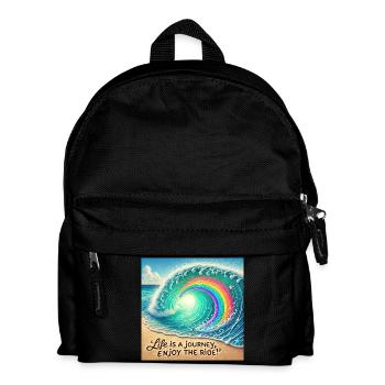 Wave Journey Rainbow Swirl - Kids' Backpack - black - Front
