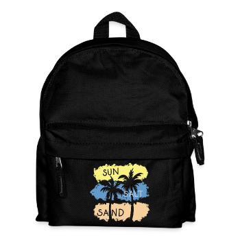 sun salt sand holiday sea bathing - Kids' Backpack - black - Front