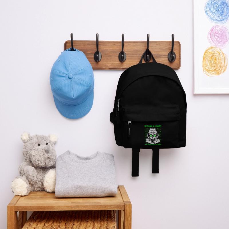 Became a Coder – Hacker Dog Binary Look Kinder Rucksack
