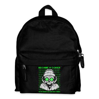 Became a Coder – Cyber Dog Binary - Kids' Backpack - black - Front