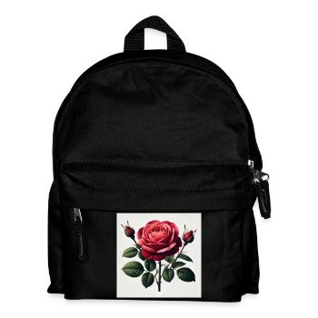 Schöne rote Rose - Kinder Rucksack - Schwarz - Vorne