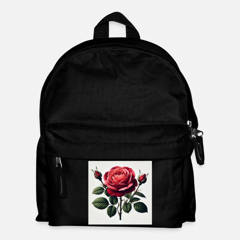Belle rose rouge - Sac à dos Enfant - noir