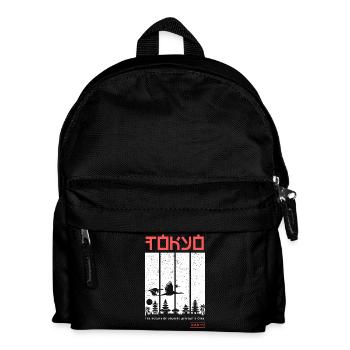 Tokyo – Japanische Landschaft mit Kranichen - Kinder Rucksack - Schwarz - Vorne
