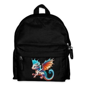 Drache - Kinder Rucksack - Schwarz - Vorne