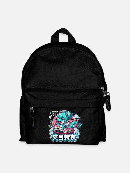 Dragon Maki Sushi Kawaii Gift - Kids' Backpack - black