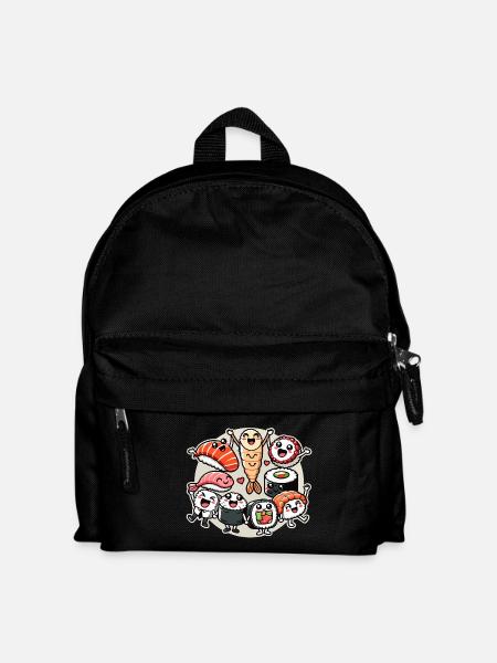 Sushi Freunde Maki Nigiri Sashimi Kawaii Geschenk - Kinder Rucksack - Schwarz