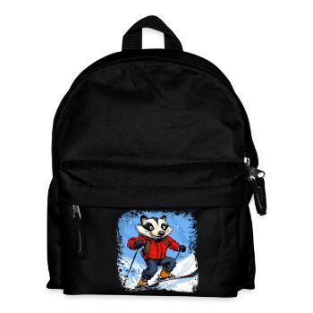 Dachse Ski / Skieur Badger - Sac à dos Enfant - noir - Devant