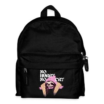 No Hurry, No Cry – Relaxed Reggae Sloth - Kids' Backpack - black - Front