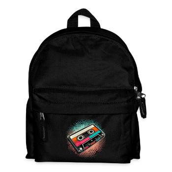 Cassette compacte cassette cassette des années 90 cadeau - Sac à dos Enfant - noir - Devant