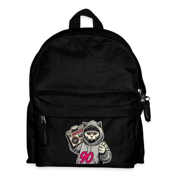 90 Ghetto Blaster British Shorthair chat cadeau - Sac à dos Enfant - noir - Devant