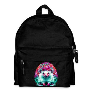 Igel - Kinder Rucksack - Schwarz - Vorne
