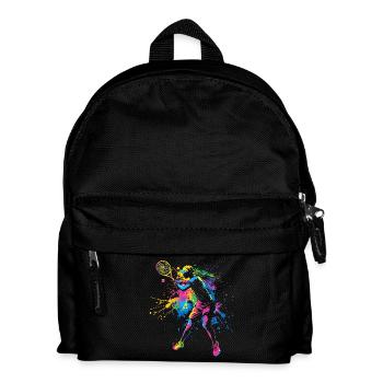 Joueur de tennis coloré - Sac à dos Enfant - noir - Devant
