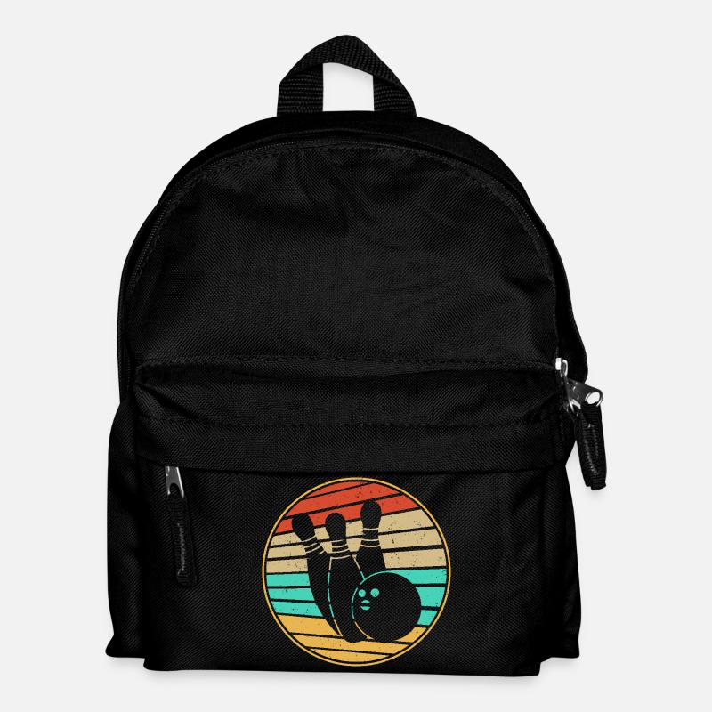Bowling Retro - Kids' Backpack - black