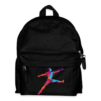 Männlicher Ballett Tänzer Synthwave - Kinder Rucksack - Schwarz - Vorne